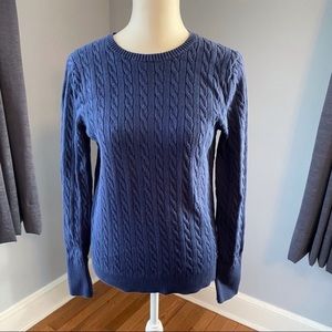 Lands End Cable Knit Sweater Size Small Petite